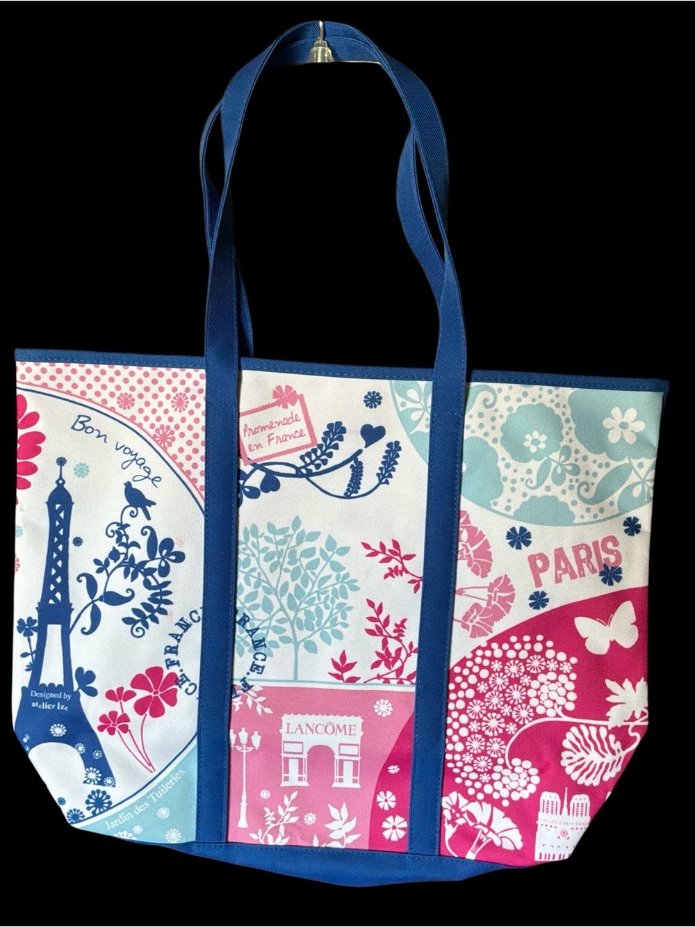 Lancôme Paris Blue & Pink Tote Bag